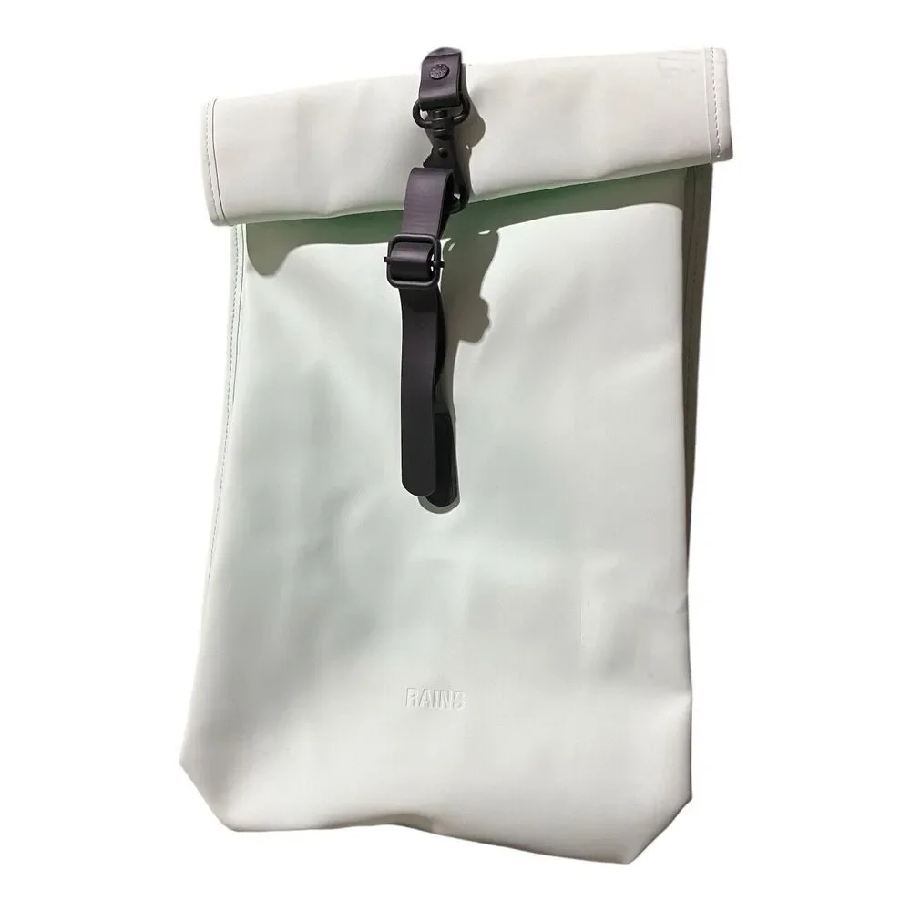 RAINS Backpack Rolltop Rucksack Mini Mineral Hike Waterproof Mint Green Gorpcore